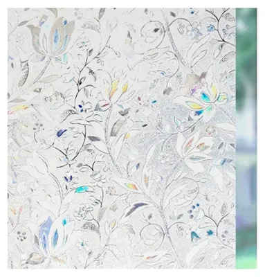 Produktbild von Selbsthaftende Fensterfolie Blickdicht 3D Dekofolie Blumen Tulpe 44,5x200cm