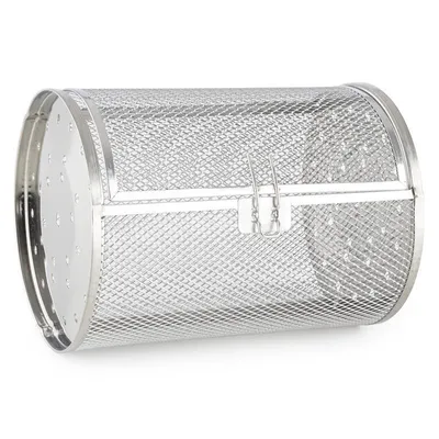 Produktbild von Klarstein BBQ-Cage 3D-Grill-Käfig - rundum Edelstahl , Zubehör , Ersatzteil , Durchmesser: 14 cm , Höhe: 21cm , Vitair Baureihe , silber