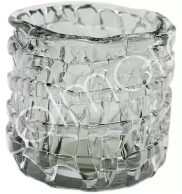 Produktbild von Teelichthalter MOLTEN Ø15x13cm Transparent Schwarz
