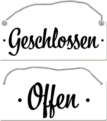 Produktbild von Türe ist offen bzw. geschlossen Wendeschild mit Kordel Schild Türschild Geöffnet