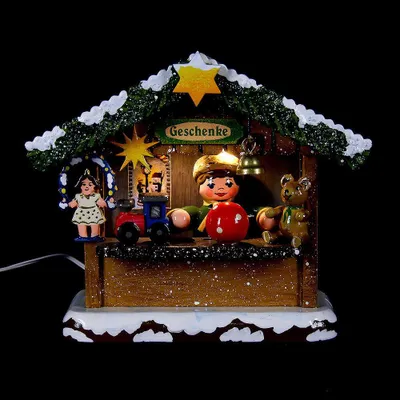Produktbild von Winterkinder Marktbude Geschenkehäusel (10cm) von Hubrig Volkskunst