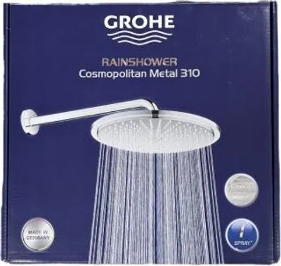 Produktbild von GROHE 26056000 Kopfbrauseset Rainshower Cosm. 310 26056 Brausearm 380mm chrom