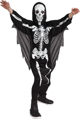 Produktbild von Skelett Kostüm Mr. Scary Halloween Bone für Kinder