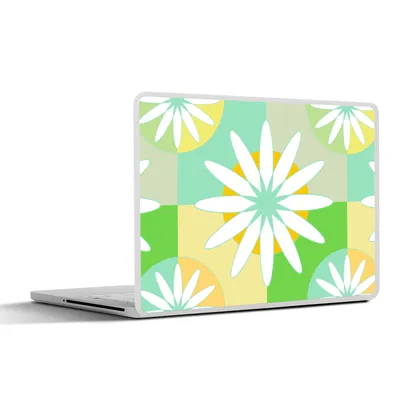 Produktbild von MuchoWow® Laptop Aufkleber Sticker Cover Blumen - Sommer - Muster 31x22.5 cm - Laptop-Deko
