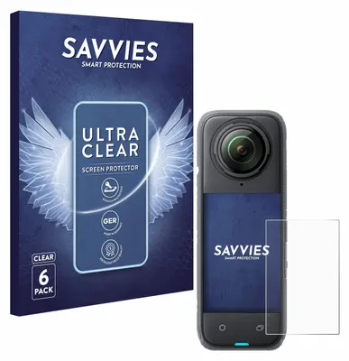 Produktbild von 6x Für Insta360 X4 Schutzfolie Savvies Displayschutz Display Schutz Folie Klar Transparent