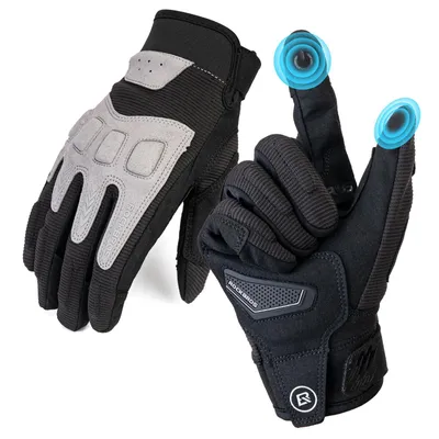 Produktbild von ROCKBROS Fahrradhandschuhe Herren Touchscreen Vollfinger Handschuhe Laufhandschuhe MTB Stoßdämpfend rutschfest Winter Herbst Outdoor S