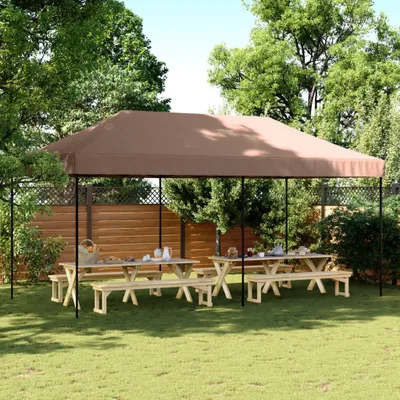 Produktbild von Maison Exclusive - Partyzelt Faltbar Pop-Up Braun 580x292x315 cm
