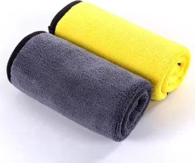 Produktbild von Mikrofaser-Auto-Reinigungstuch – Mikrofaser-Auto-Tuch – Auto-Reinigungstuch – 2 Stück – Reinigungstuch für Auto – Mikrofasertuch – Trockentuch – 30/40 cm – Grau/Gelb – CHPN