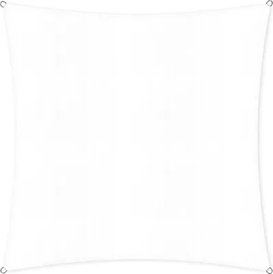 Zdjęcie produktu dla Żagiel przeciwsłoneczny Lumaland z linami mocującymi, 100% HDPE ze stabilizatorem chroniącym przed promieniowaniem UV, kwadrat 3 x 3 metry, biały
