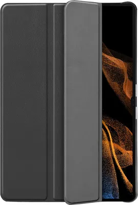 Image de Cazy Housse pour Tablette compatible avec Samsung Galaxy Tab S8 Ultra - Étui TriFold Bookcase - Noir