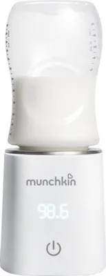 Produktbild von Munchkin Digitaler Flaschenwärmer 37°C - Inklusive 4 Adaptern für Dr Brown's (nur Enghals), Tommee Tippee, NUK und Medela - Kompakt für unterwegs - Digitale Anzeige