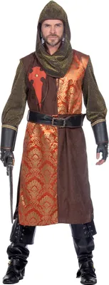 Produktbild von Kostüm Burgherr braun orange Ritter Mittelalter, Groesse:XL