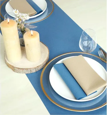 Produktbild von Tischläufer stoffähnlich 40cm x 6m Rolle Jeansblau