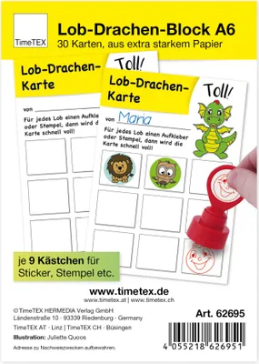 Produktbild von TimeTEX Lob-Drachenblock A6, 30 Blatt
