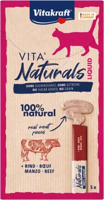 Obrázek produktu pro Vitakraft Naturals Liquid, Hovězí, 15 g, Bez obilovin