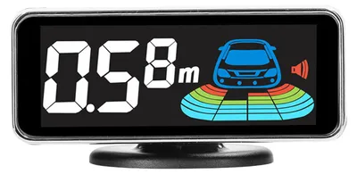 Image de Système de radars de recul arrière avec 4 capteurs de stationnement, détection de distance, affichage LCD de la distance et alarme sonore