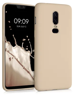 Produktbild von kwmobile Hülle kompatibel mit OnePlus 6 Hülle - gummierte TPU Silikon Handyhülle - Schutzhülle für kabelloses Laden - Case in Altrosa