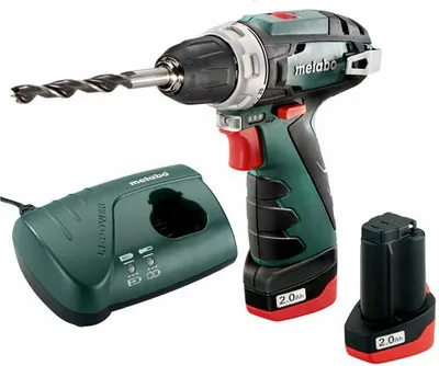 Zdjęcie produktu dla Metabo PowerMaxx BS Basic, Wiertarka pistoletowa, Czarny, Zielony, 1 cm, 1400 RPM, 1,8 cm, 1 cm
