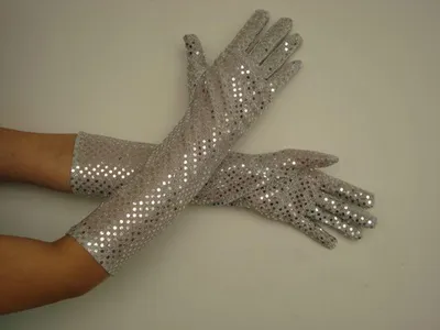 Produktbild von Pailletten-Kostümzubehör für 20er Jahre Outfit, Silber, ca. 47 cm lang