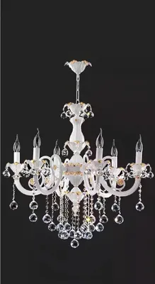 Image de Lustre de luxe Plafonnier Lustre Blanc Cristal