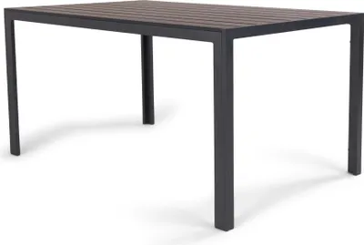 Produktbild von TAASTRUP Tisch rechteckig schwarz matt aus Polywood und Aluminium