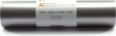 Produktbild von Kreativplotter Vinylfolie glänzend SILVER 21x300 cm