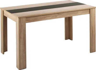 Produktbild von byLIVING Esstisch Nori, 160x90 cm, Melaminbeschichtung Sonoma eichefarbig, Einlegeplatte wahlweise schwarz oder weiß