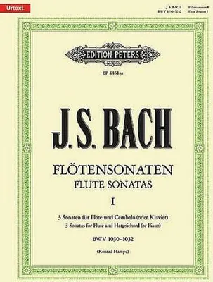 Image de Sonaten für Flöte und Cembalo (Klavier) BWV 1030 - 1032 / URTEXT