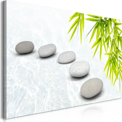 Produktbild von Wandbild Mega XXXL Zen 250x125 cm Einteiliger XXL-Format Kunstdruck zur Selbstmontage Leinwandbilder moderne Bilder DIY Wanddekoration Wohnung Deko Spa Steine p-C-0016-ak-e