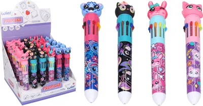 Image de Stylo à bille multicolore 0,5 mm (10 couleurs) Animaux