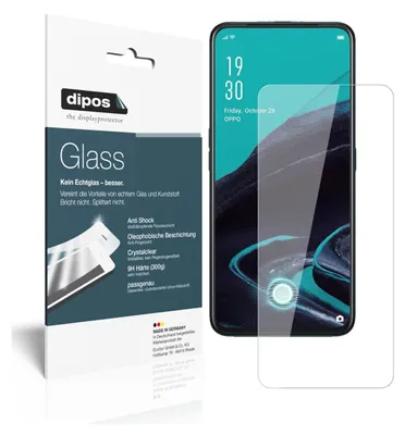 Produktbild von 2x Schutzfolie für Oppo Reno2 Z - Anti-Shock 9H Folie dipos Glass Kunststoffglas