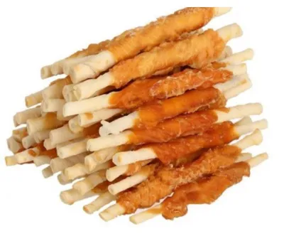 Productafbeelding van HILTON Kipwrap, witte rauwleerstick - Hondenkoekjes - 500 g