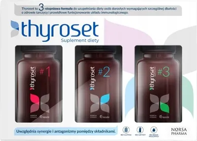 Obrázok produktu pre NORSA PHARMA Thyroset (podpora štítnej žľazy) 3 x 45 kapsúl