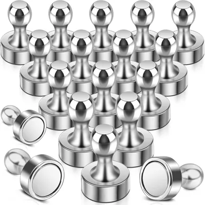 Obrázok produktu pre Silné magnety - 18 kusov neodymových magnetov - Extra silné - Mini - Magnet na magnetickú tabuľu - Malý magnet na tabuľu