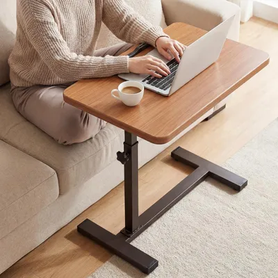 Produktbild von C-förmiger Beistelltisch mit Rollen, höhenverstellbar 63-103 cm