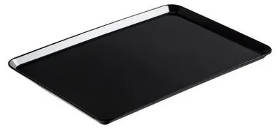 Produktbild von Schwarze Melamin-Tablett 60,0 x 40,0 x 1,7 cm