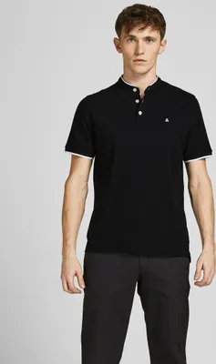 Image de Jack & Jones Chemise T-shirt à col montant JJEPAULOS MAO POLO