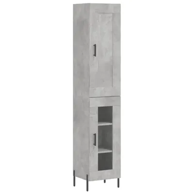 Immagine prodotto di Credenza Grigio Cemento 34,5x34x180 cm in Legno Multistrato