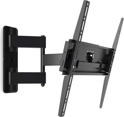 A black TV wall mount is shown against a white background.