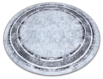 Image de Tapis lavable MIRO 51254.802 cercle Marbre, grec antidérapant - gris / noir gris cercle 200 cm
