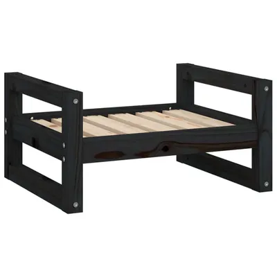 Obrázok produktu pre vidaXL Pelech pre psov čierny 55,5x45,5x28 cm Borovicový masív