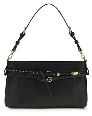 Image de PINKO sac à épaule en cuir de veau noir