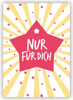 Produktbild von 4x Frische coole Geburtstagskarte: Nur für dich