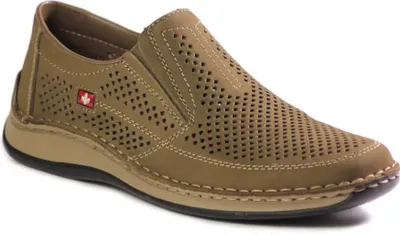 Produktbild von Rieker Herren Halbschuhe aus beigem Naturleder mit flexibler Sohle, Modell 0527764