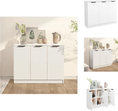 Obrázek produktu pro vidaXL Příborník bílý 90,5x30x70 cm materiál na bázi dřeva - Příborníky