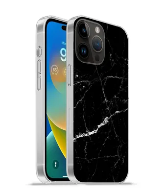 Produktbild von MuchoWow® Handyhülle Schutzhülle Hülle für Apple iPhone 14 Pro - Softcase Marmor - Schwarz - Marmoroptik - Weiß - Luxus - Stein Silikon Softcase Handy Hülle - Umschlag