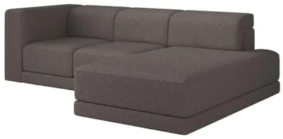 Obrázek produktu pro Selsey Novals – Rohová sedačka ve tvaru L, 4 místná, pravostranná, potah bouclé, barva hnědá, rozměry 278 cm