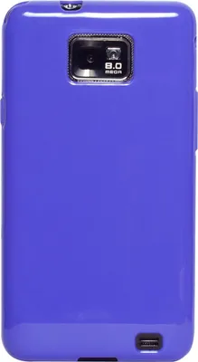 Produktbild von PhoneNatic Case kompatibel mit Samsung Galaxy S2 - lila-transparent Silikon Hülle  + 2 Schutzfolien