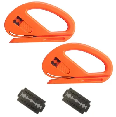 Sicherheits-Folienmesser orange, 1 Stück, mit Ersatzklingen