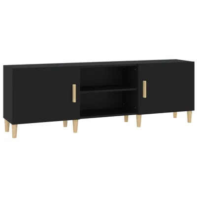 Obrázek produktu pro vidaXL TV skříňka černá 150x30x50 cm Dřevěný materiál